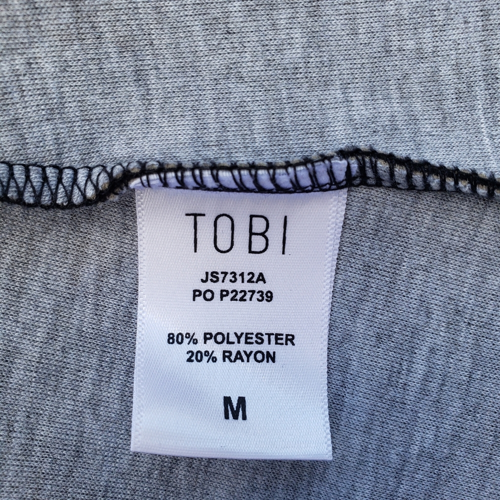 Skirt Scuba Black Stretch Skater Full Sz M TOBI - Picture 11 of 11